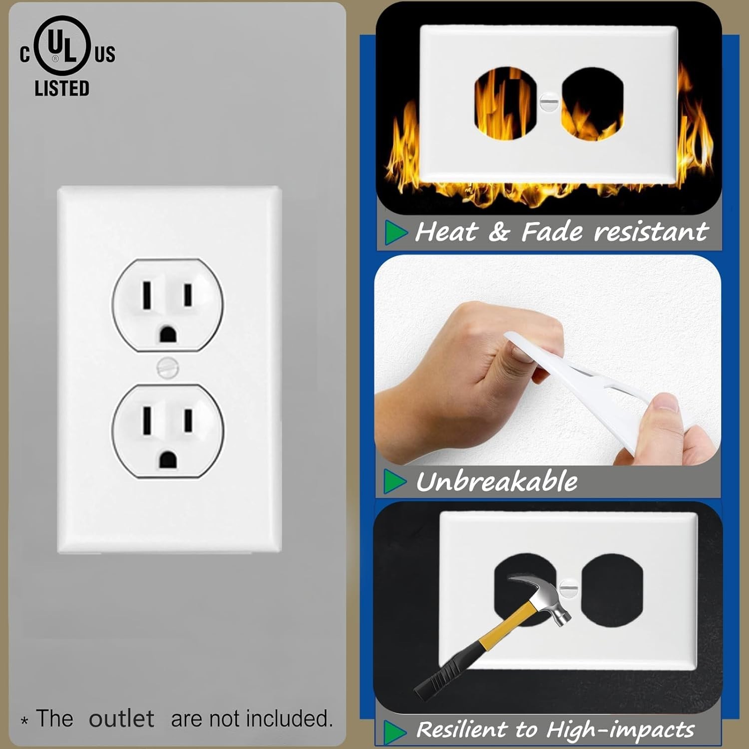 Outlet Covers Wall Plates - Electrical Outlet Cover 2/12-Pack Standard Size Best