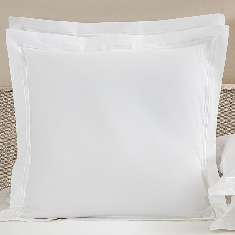 FRETTE Hotel Bianco Bourdon Euro Sham White Set of 2 shams New GL025024