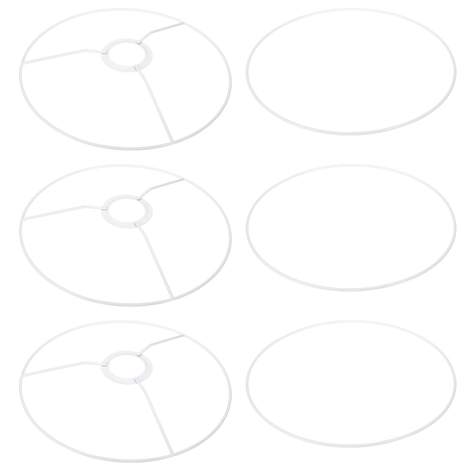 3pcs 10" E26 E27 Lamp Shade Ring Frame Lampshade Holder Wire Frame Drum Ring