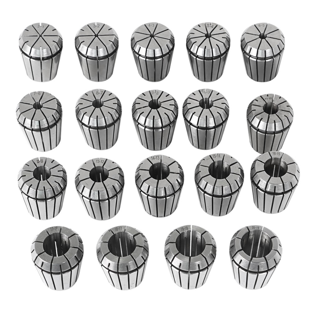 19pc ER32 Metric Precision Spring Collet Set 2-20mm for CNC Engraving Milling
