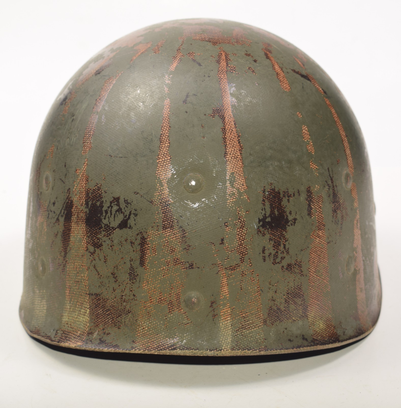 Original WWII US Military Westinghouse M1 Helmet Liner w/ Unpainted A-Washers