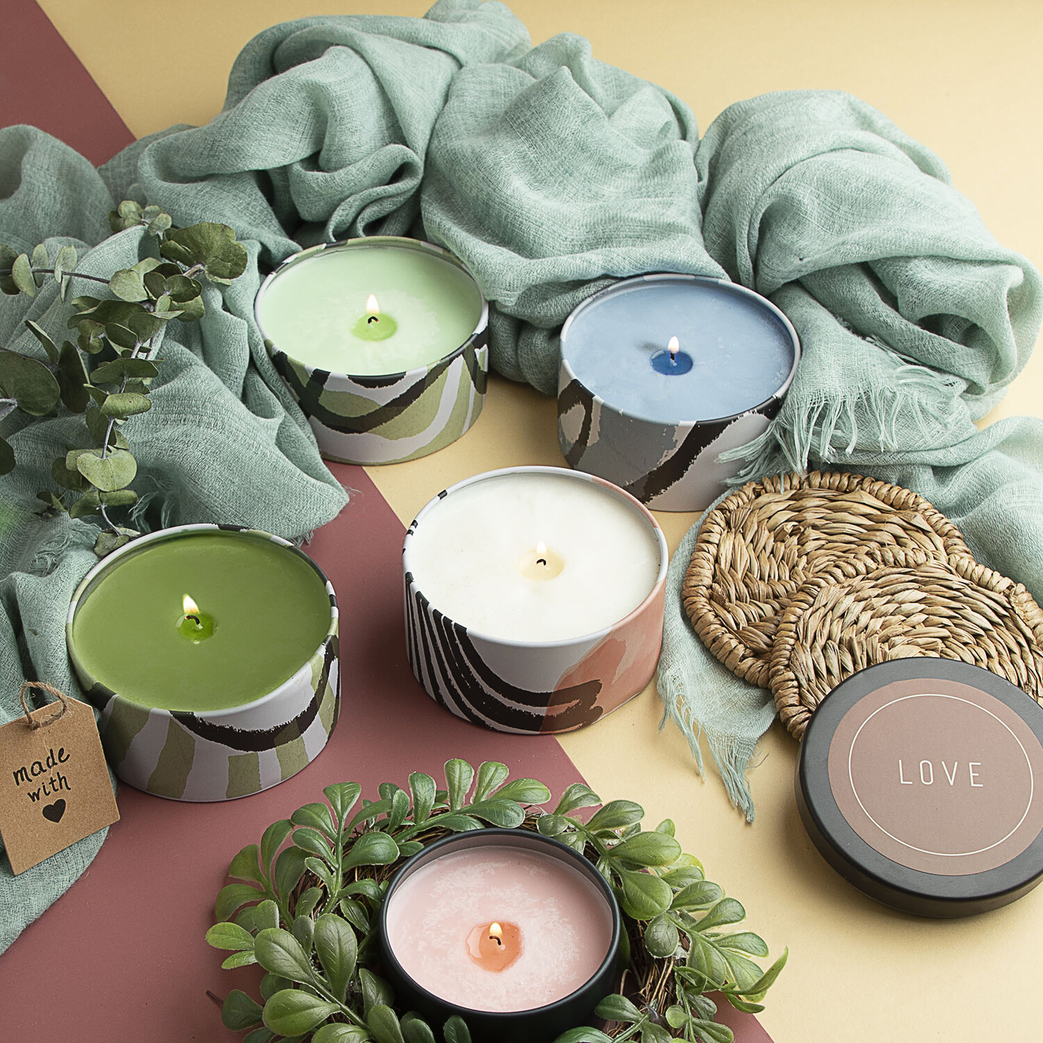 Candle Tins for Candle Making Metal Jars Storage Containers Lids and Stickers