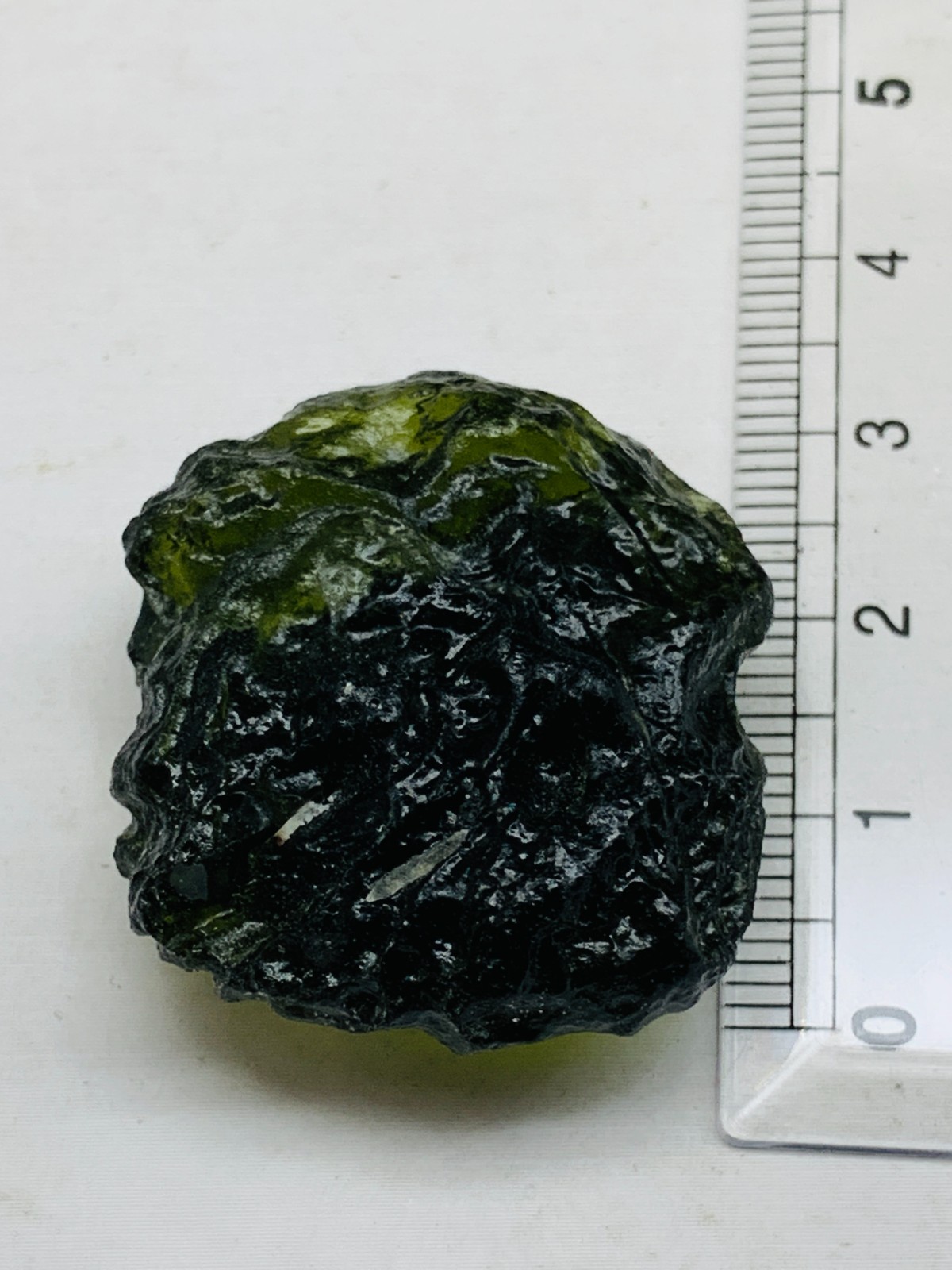 Raw Moldavite Regular Grade Tektite 76CT Textured With Certificate Authenticity