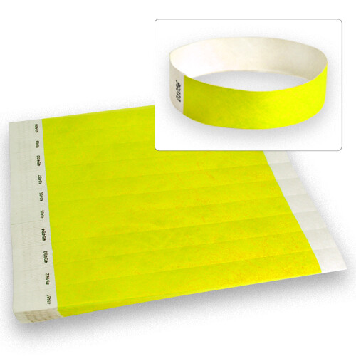 25,000 Count Wristbands, Pick Your Color, Tyvek Material, Security Bracelets