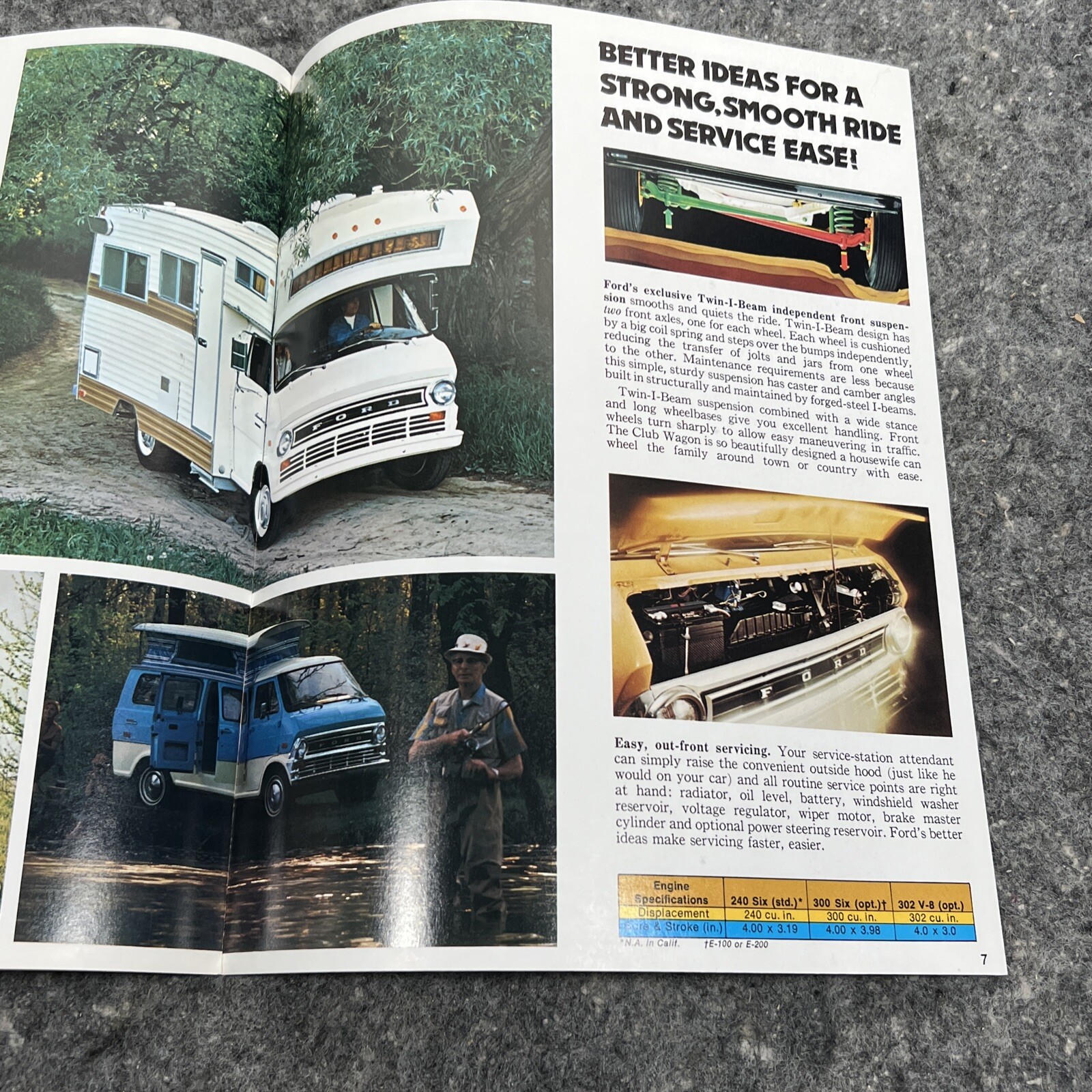 Original 1974 FORD CLUB WAGONS DEALER SALES BROCHURE BOOKLET-8 PAGES