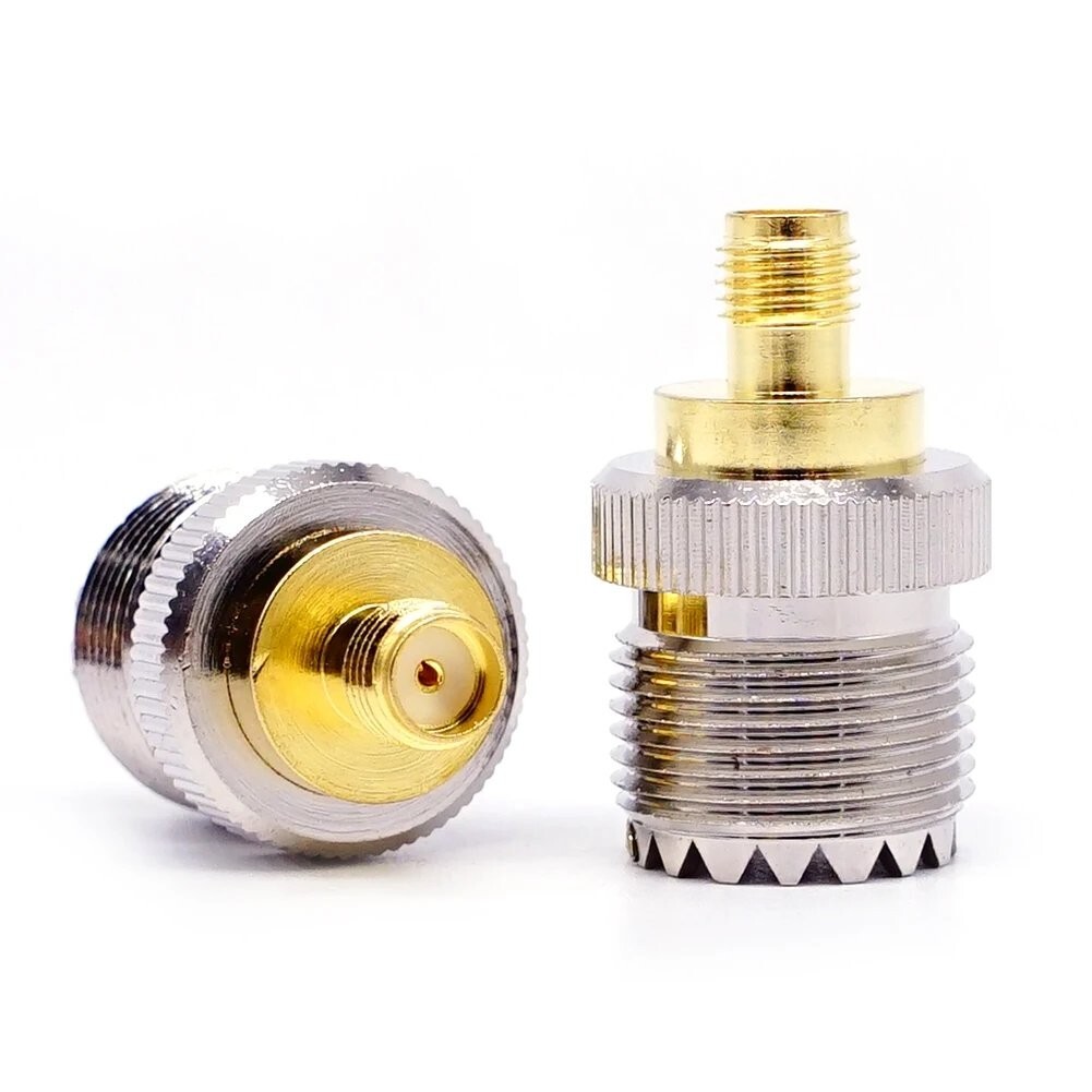 SO-239 UHF Female Jack to SMA Female Jack RF Adapter Barrel Connector