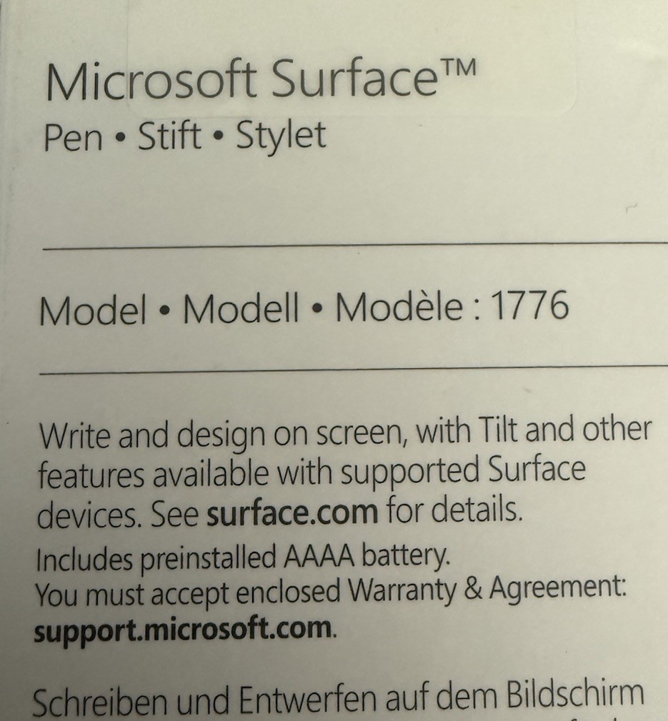 NEW / SEALED Microsoft Surface Pen Stylet Model 1776