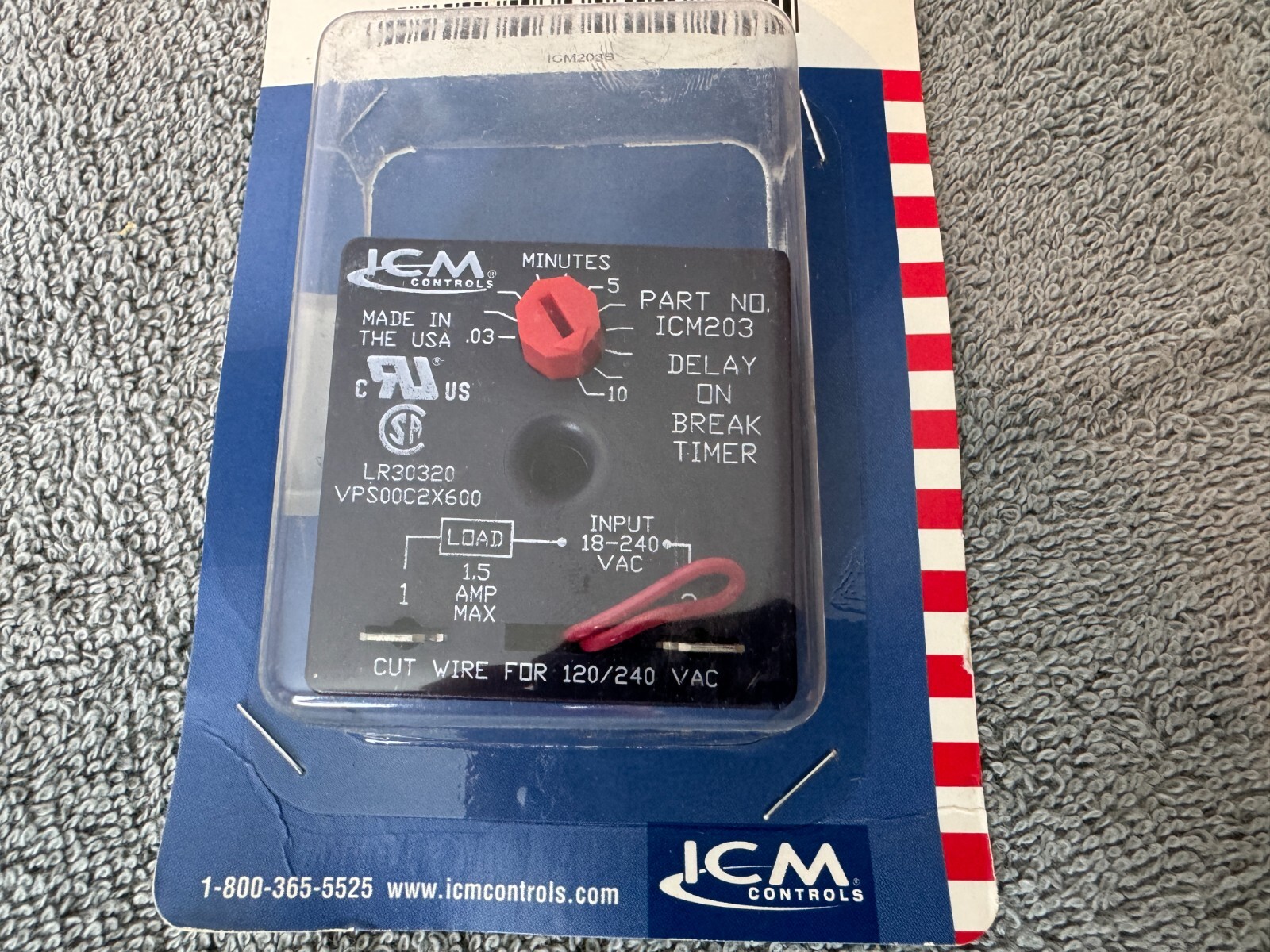 NEW ICM Controls ICM203B Delay-on-Break Timer