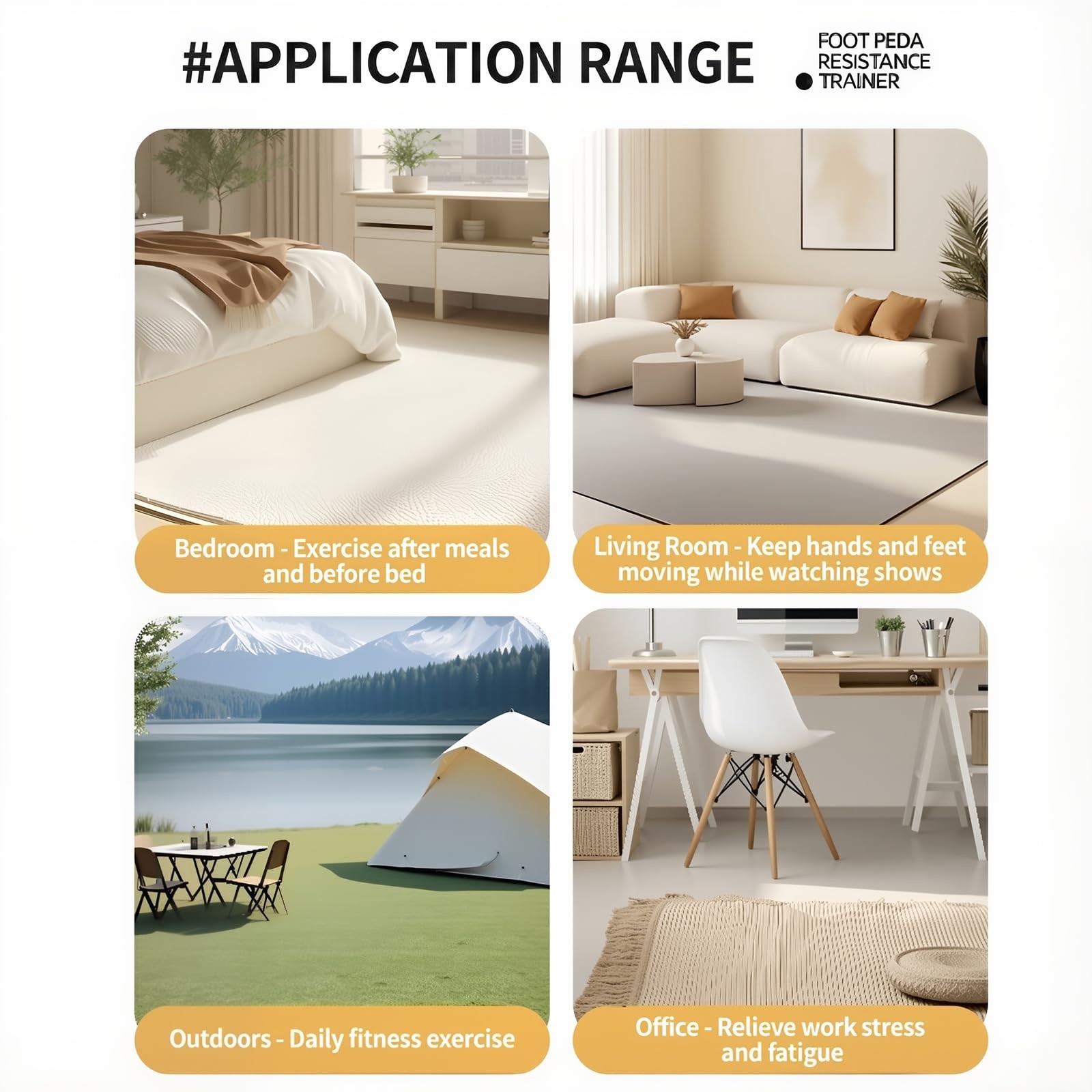 Multifunction Fitness 6-Tubes Pedal Resistance Bands with Handles，Pull up Ass...