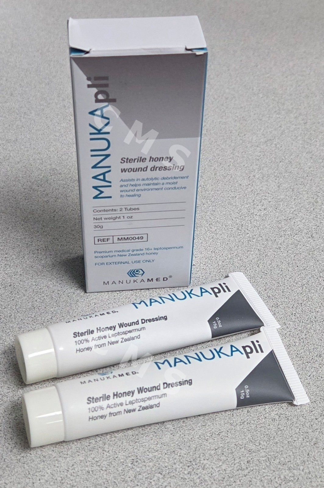 MANUKApli Manuka Honey Wound Burn Dressing Paste 0.5oz 15mL -TWO- Medihoney Gel