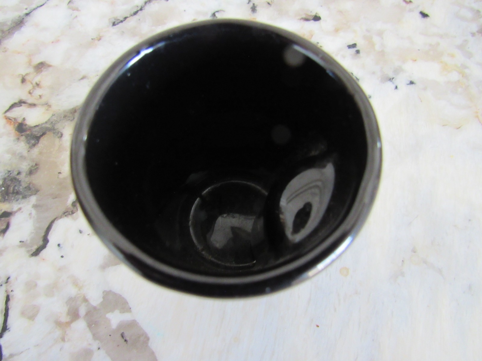 Sin City Las Vegas Nevada Black & Blue Ceramic Shot Glass w/ Spinning Dice