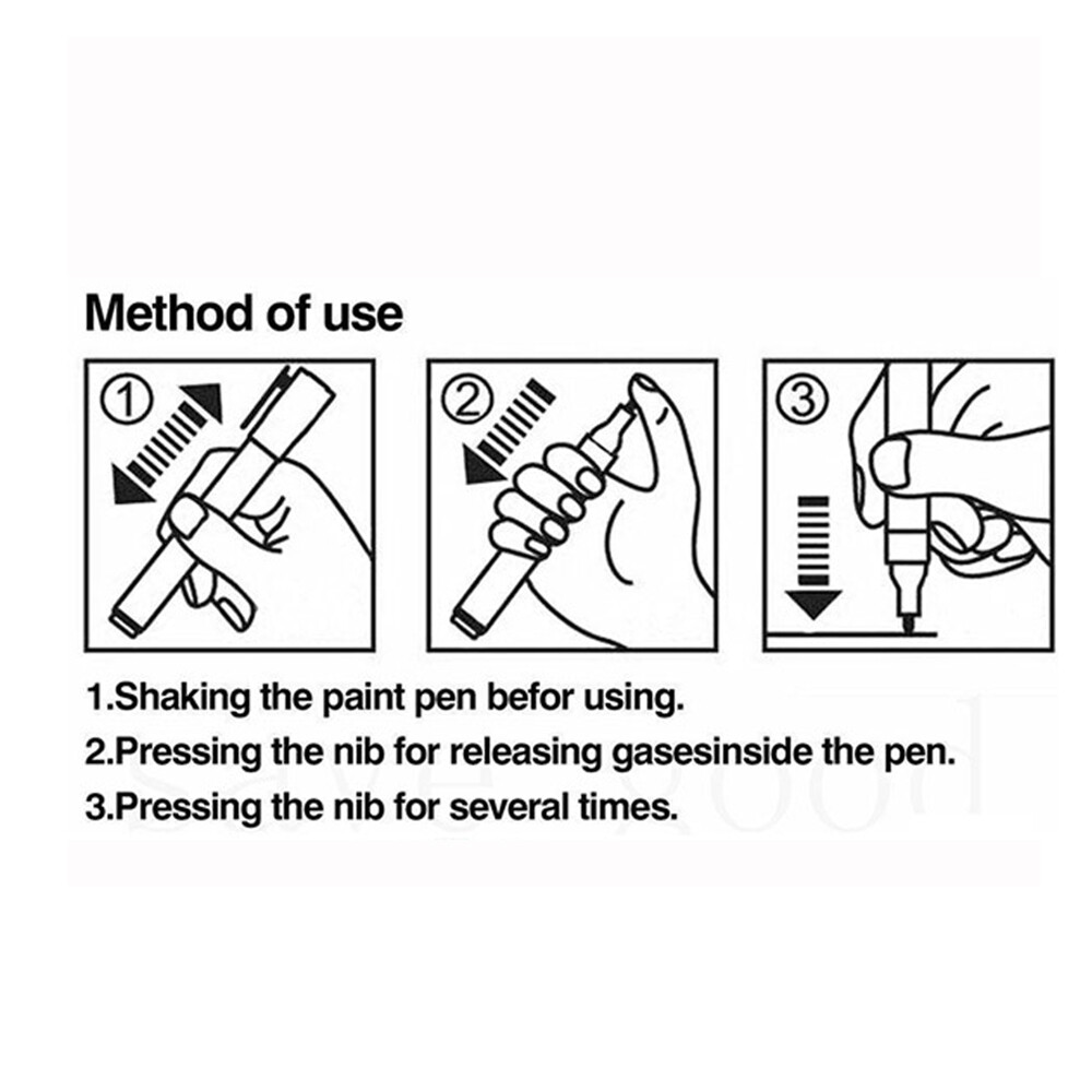 1-6Pcs Waterproof Permanent Paint Marker Pen Car Tire Letter Rubber Metal