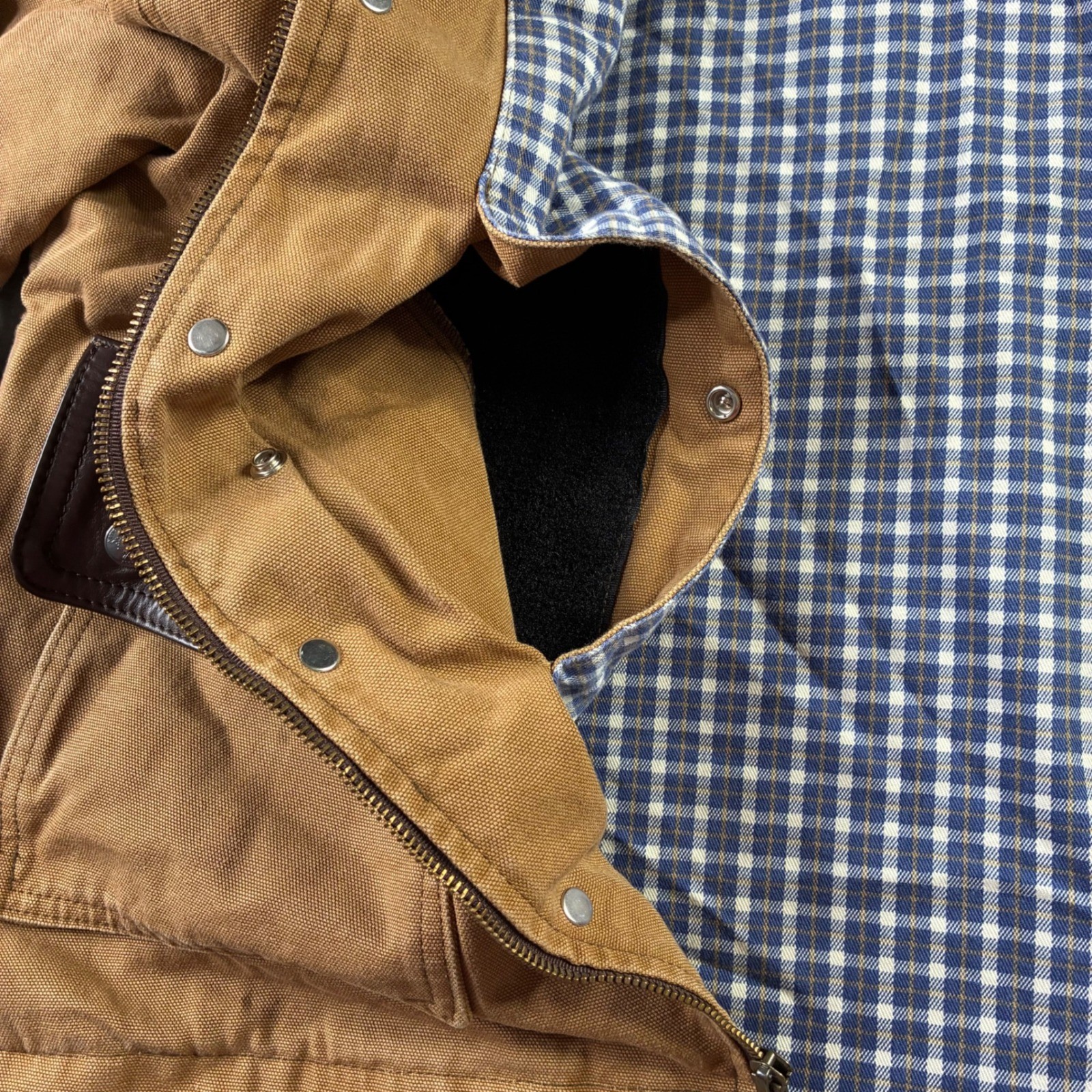 NRA Tactical Canvas Leather Barn Jacket CCW Ammo Pouch Chore Coat L Made In USA