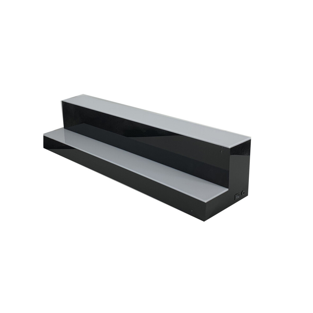 31" 2-Step LED Light Liquor Bottle Display Glowing Bar Shelf with Remote 110V