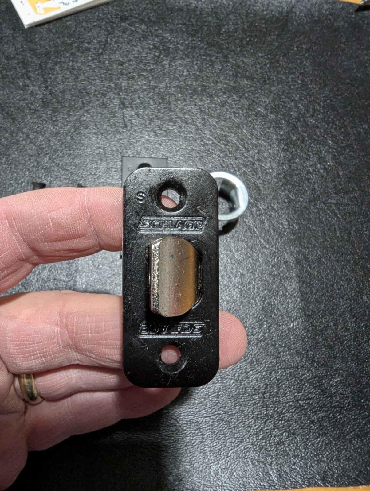 NEW SCHLAGE F-SERIES TRIPLE OPTION LATCH FOR PASSAGE / PRIVACY BLACK FACEPLATE