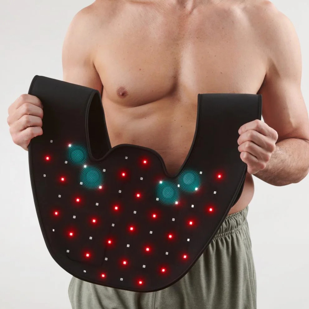 New Hammacher Schlemmer Neck and Shoulder Vibration and LED Therapy Wrap