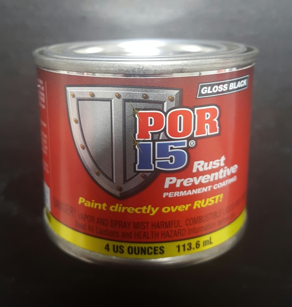 POR-15 Gloss Black 4 ounce - paint over rust