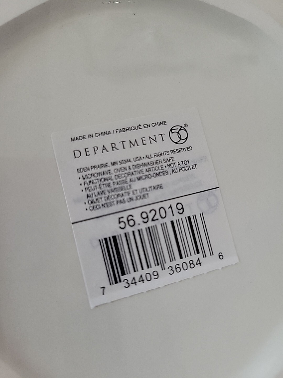 Dept 56 Ceramic Cookie Plate For Santa Christmas Tree Decor