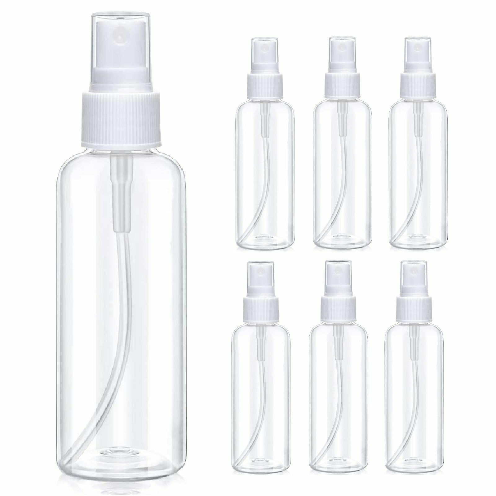 1-200PC 30ml/60ml Travel Spray Bottle Plastic Transparent Perfume Empty Atomizer