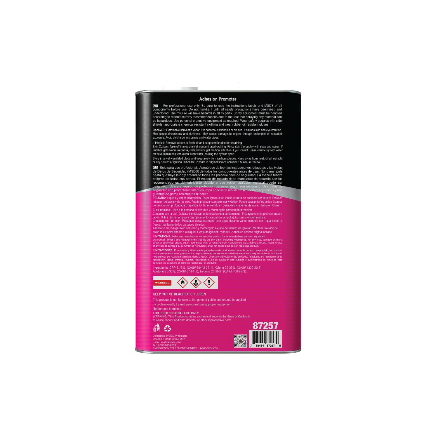 Lauco Adhesion Promoter Quart – Fast-Dry Flex Agent for Auto Plastics & Metal