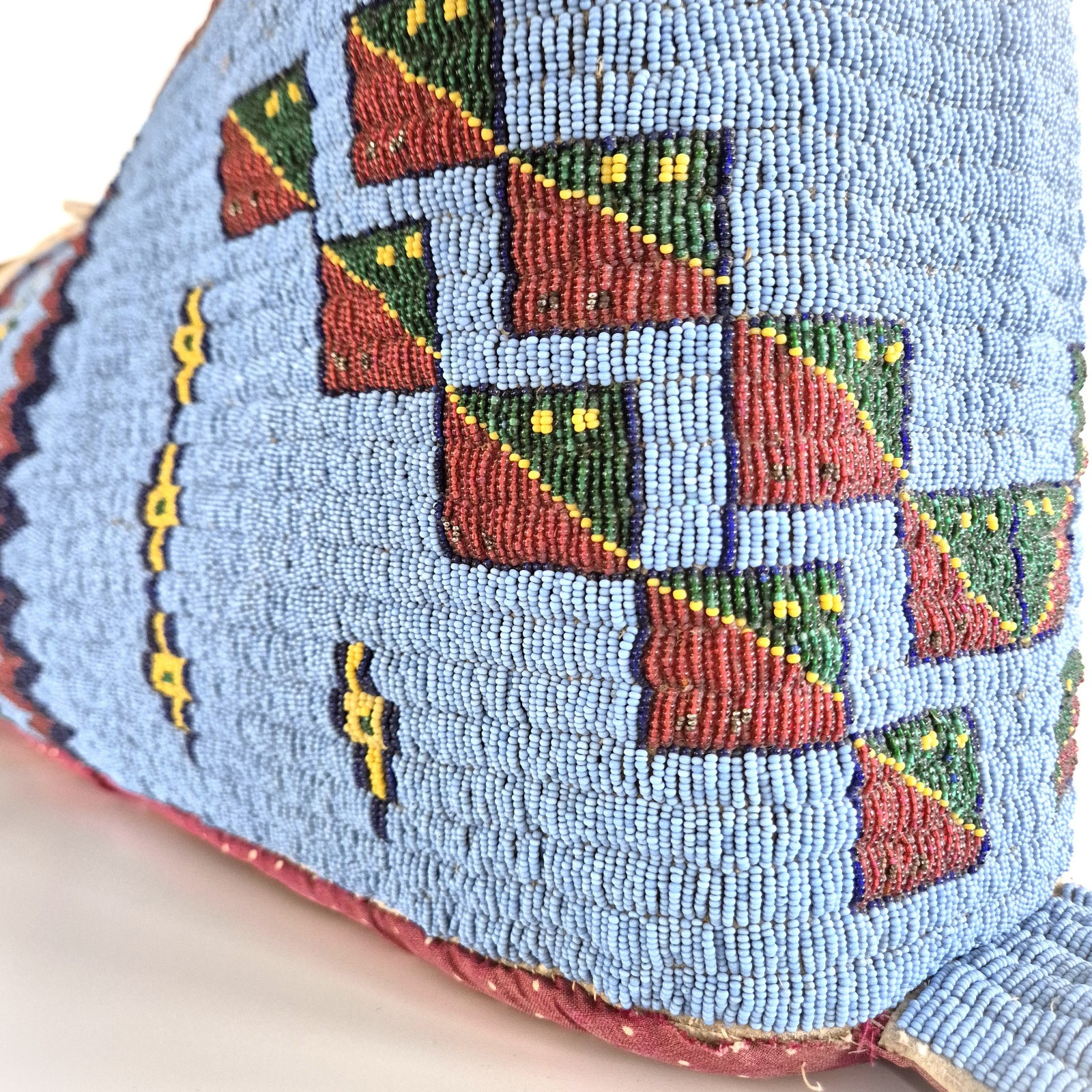 Antique Sioux (Dakota/ Lakota) Beaded Soft Baby Carrier/ Cradle, circa 1880.