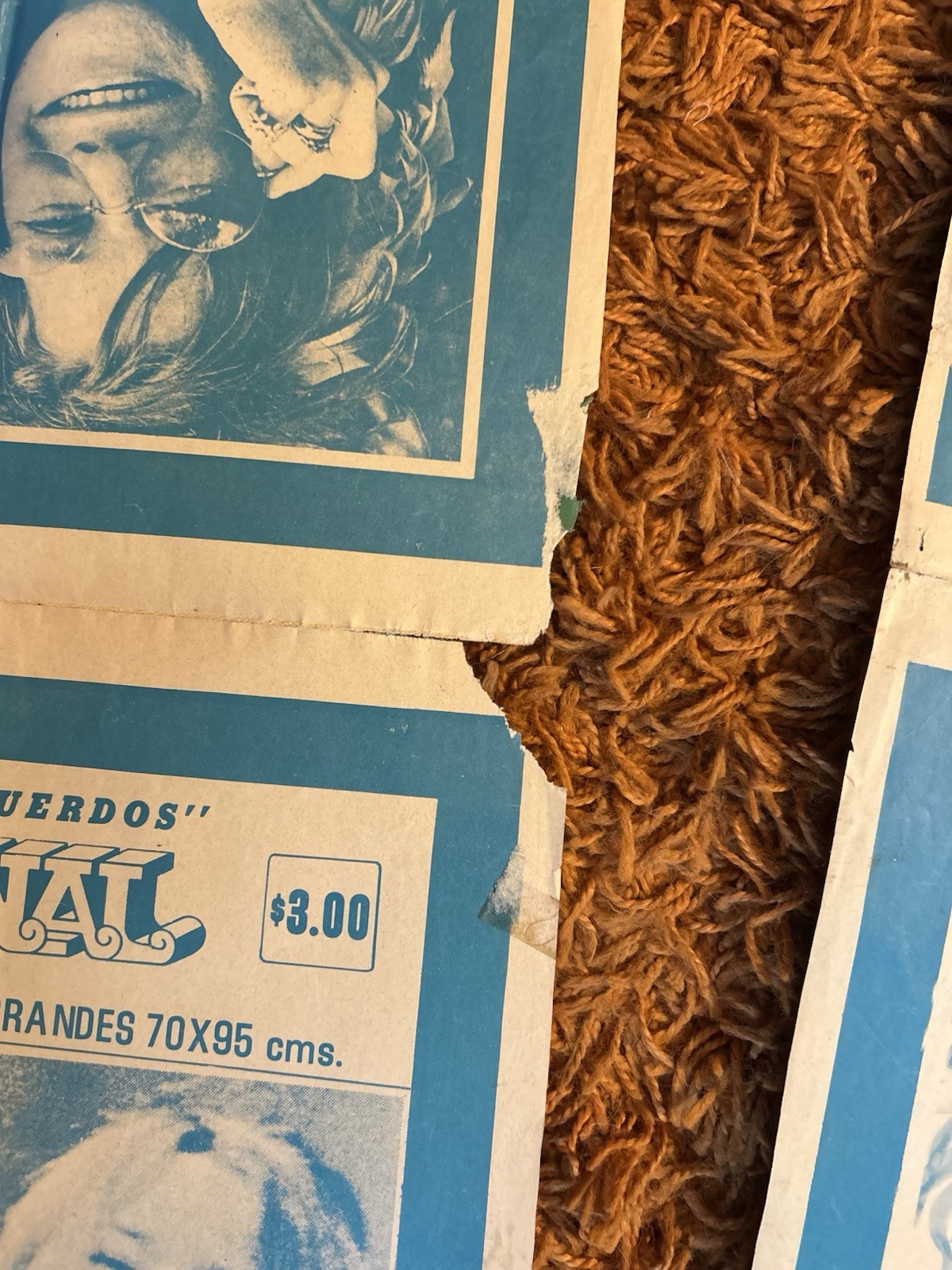 Janis Joplin Large Vintage Poster Memorial Spanish Magazine SEE CONDITION