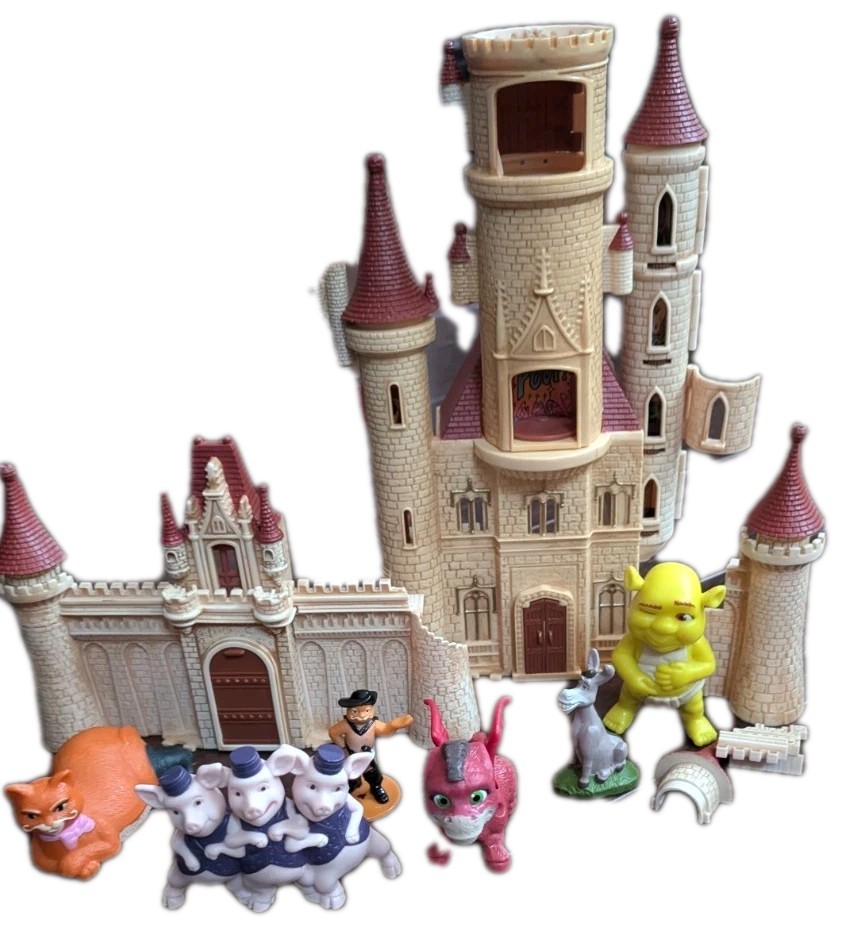 Shrek 2 Far Away Castle Micro Playset Mini Figure Set Lot Incomplete Parts