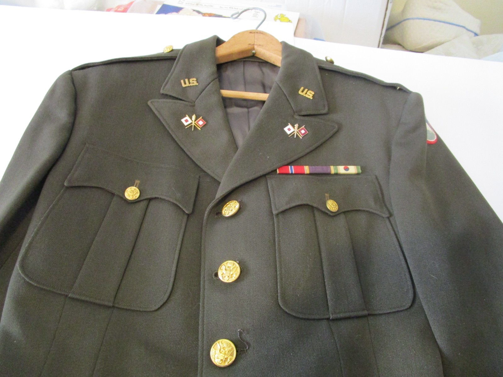 WW2 Korean Army Signal Corps 1st Lieutenant Uniform ID'ed