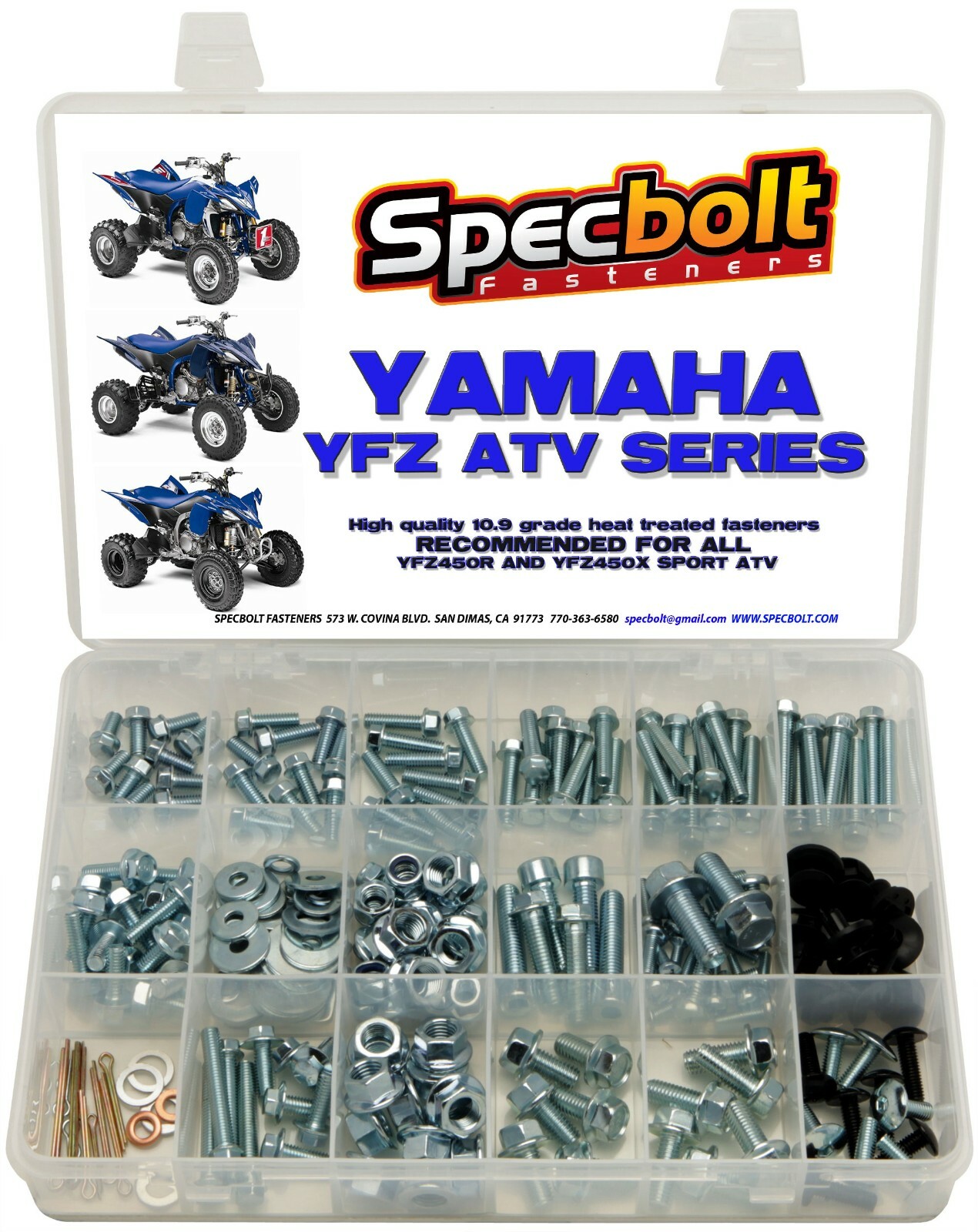 250pc Bolt Kit Yamaha YFZ-450 ATV YFZ 450 plastic fenders engine frame YFZ450