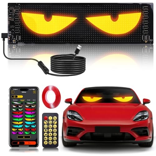 Multi-Panel Sync Car Eyes Display 64x20 LED Sign (14"x4.3") | USB 5V 14in*4.3in