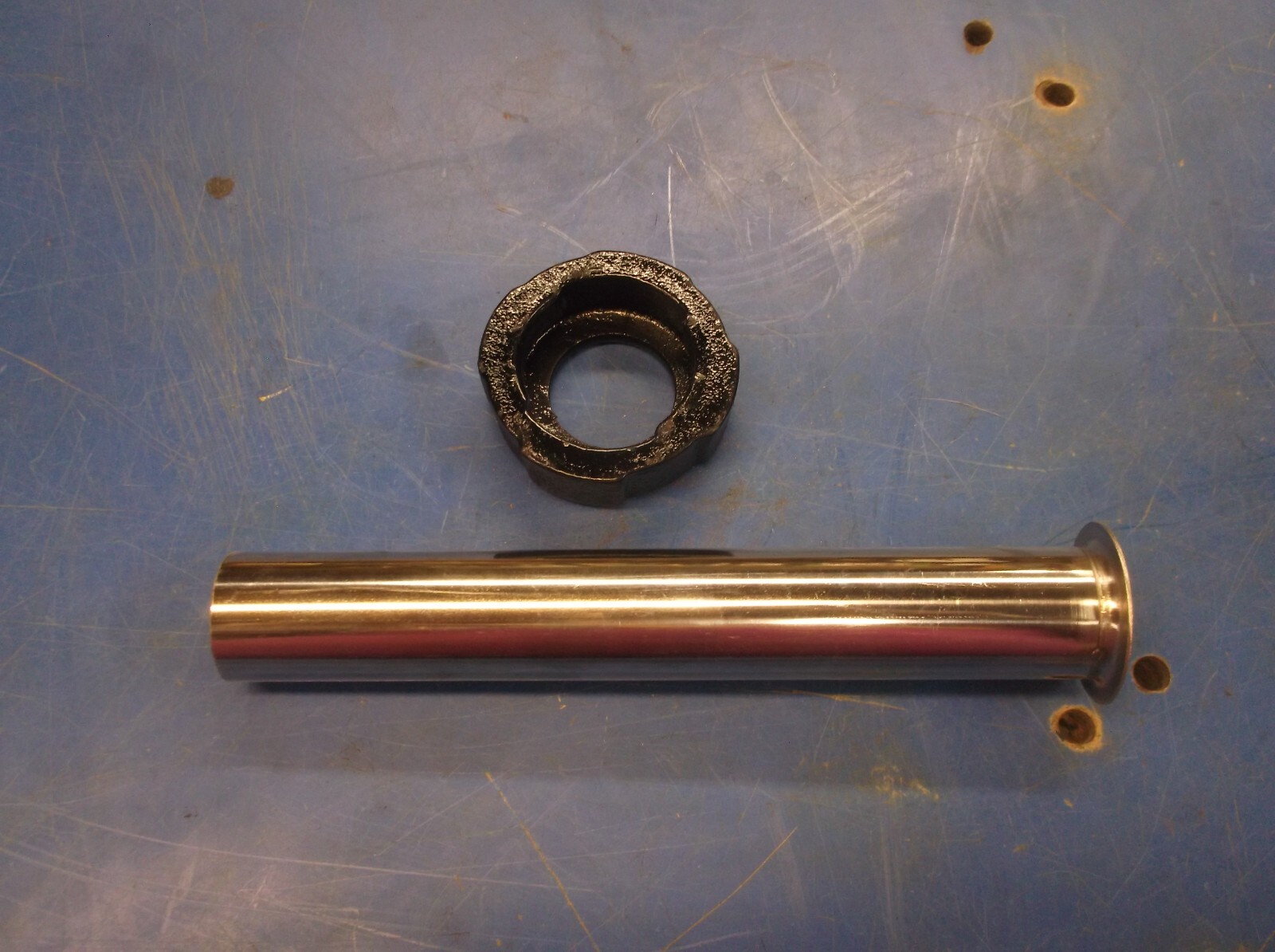 ENTERPRISE & OTHER NUT 1" STAINLESS STEEL TUBE SAUSAGE STUFFER LARD PRESS