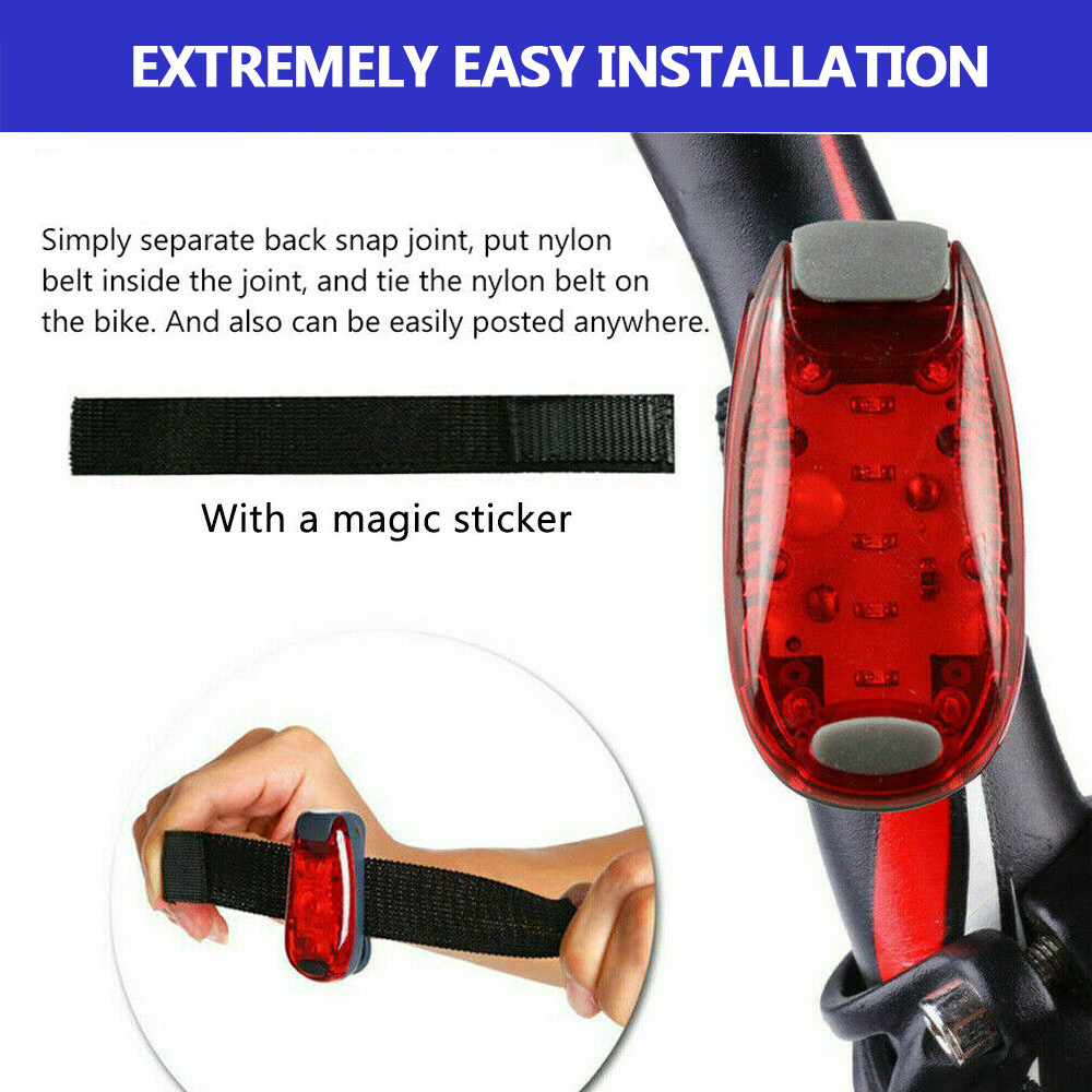 1-8PCS LED Night Safety Light Clip On Strobe Running Lights For Cycling Warning