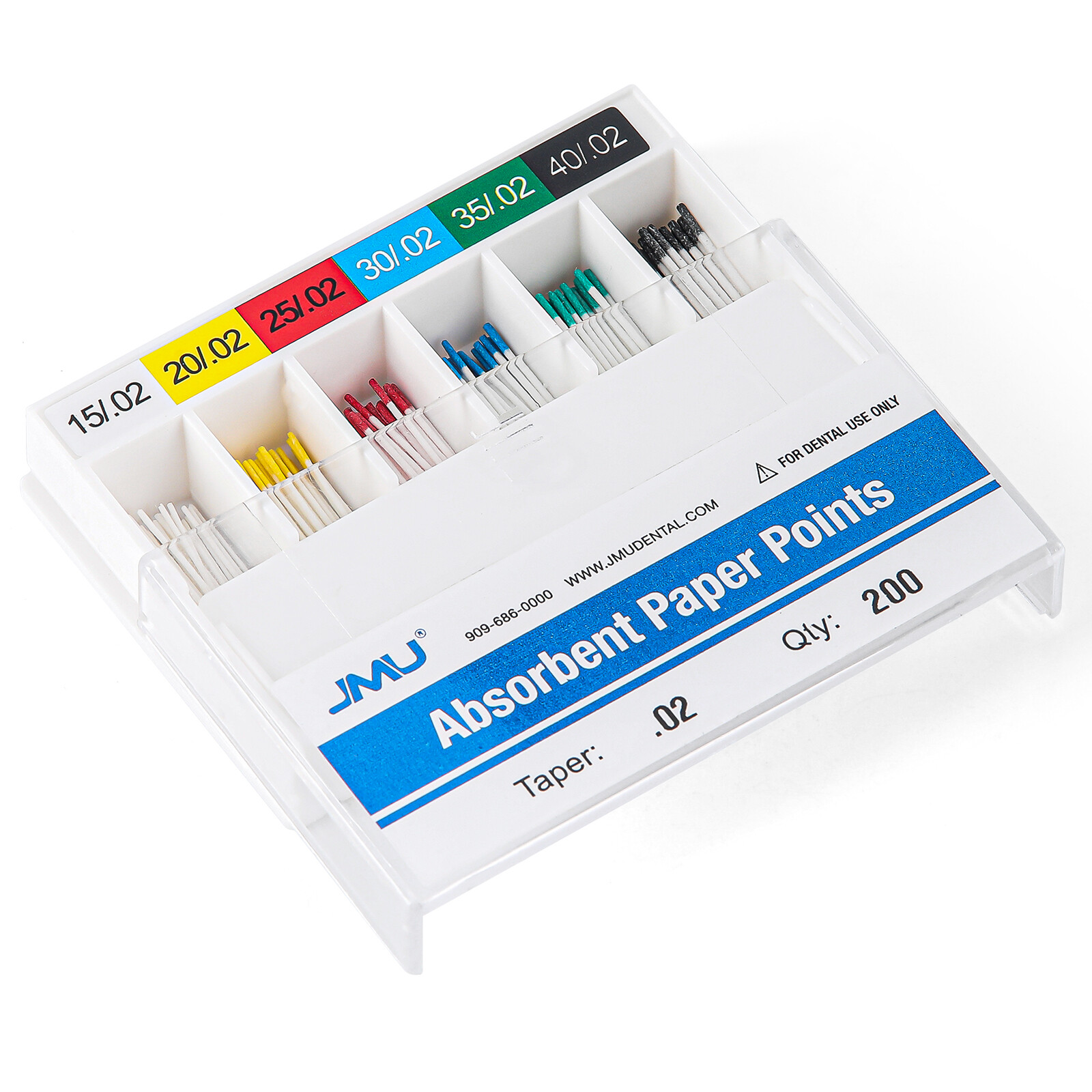 JMU Dental Absorbent Paper Points .02/.04/.06 Taper #F1-F3 Assorted