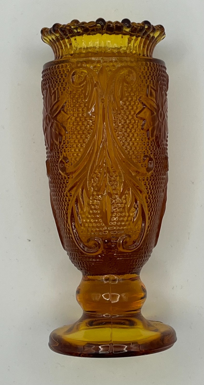 Vintage Amber Glass Toothpick Holder By Indiana Glass Company