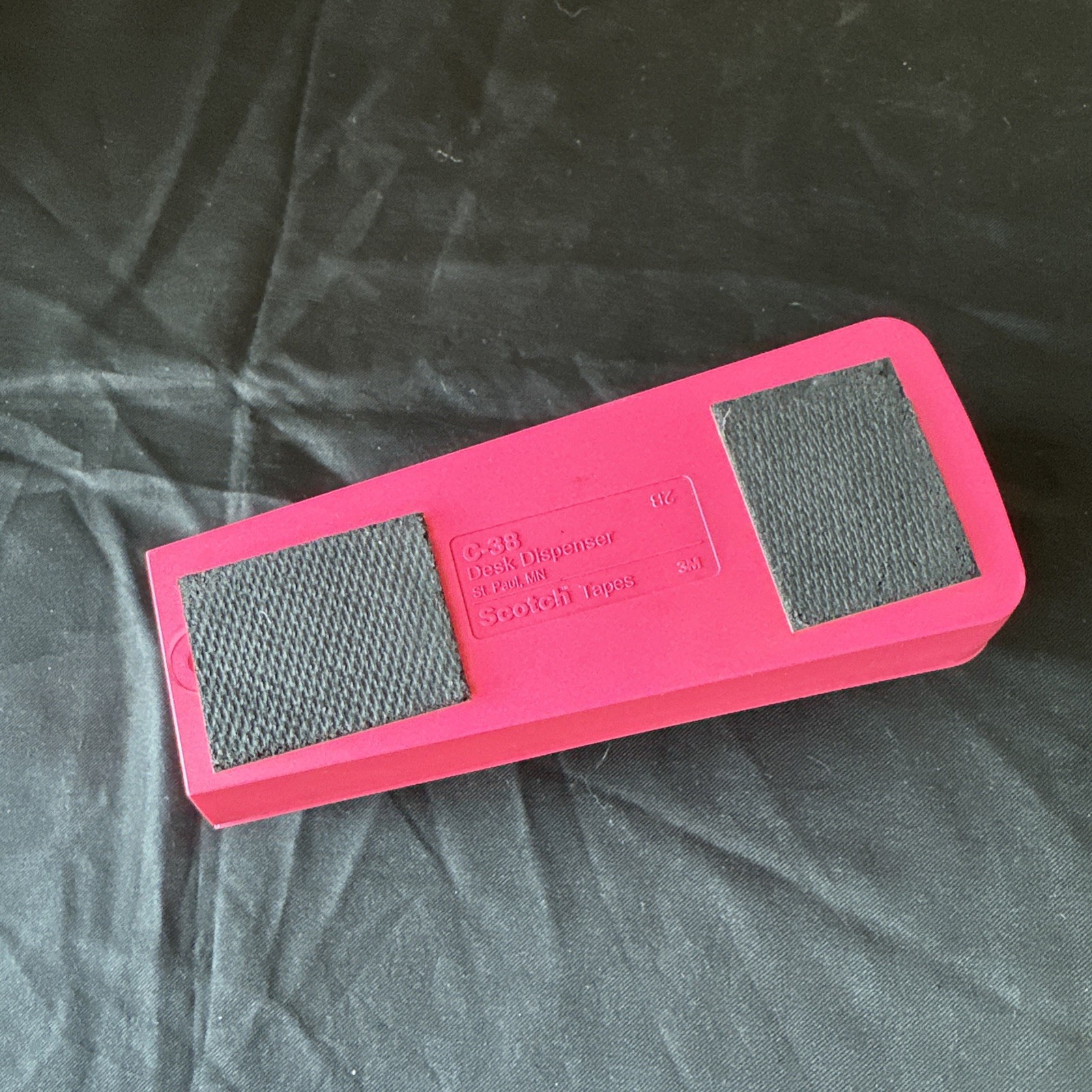 Vintage Scotch Tape Desk Dispenser Carnation Pink Weighted C-38 3M y2k office