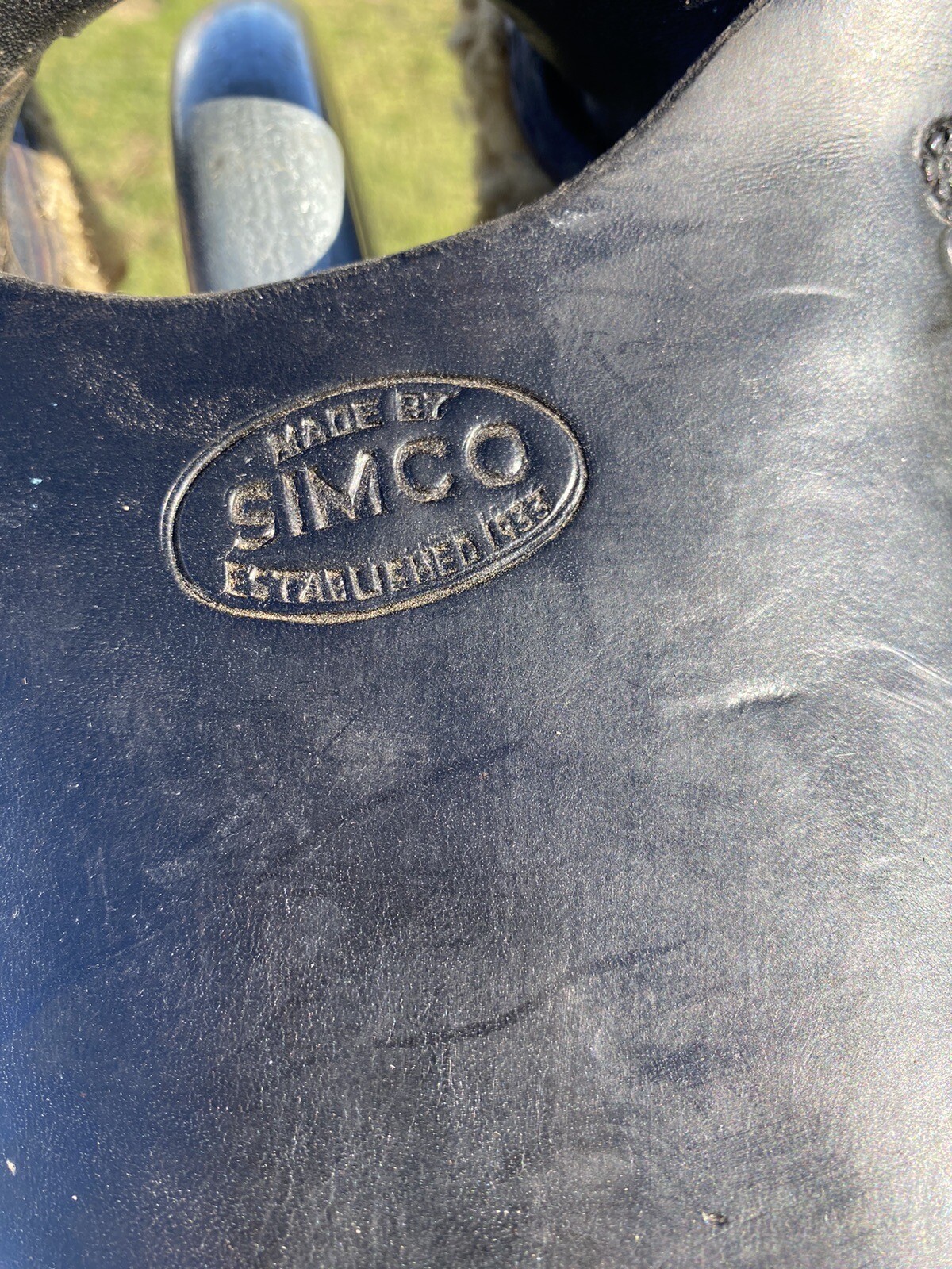 Vintage/Antique 14" Simco Western parade saddle w/silver studs, tapaderos