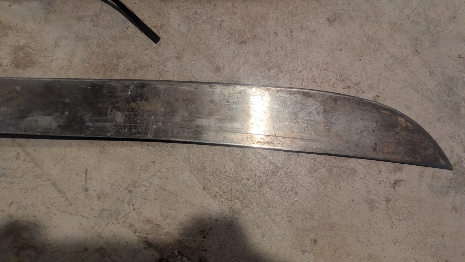 Vintage EL SALVADOR CORNETA Machete No 127 With Leather Scabbard 18" Blade