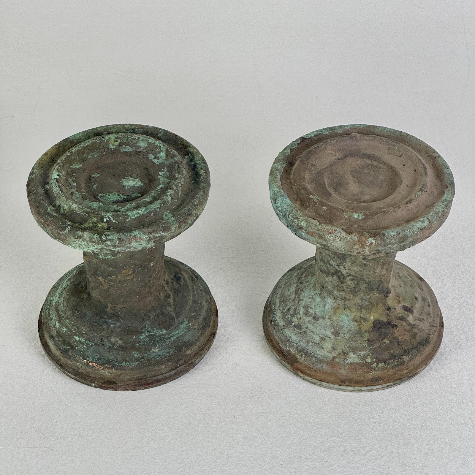 Antique Pair of Unidentified Bronze Architecturally Salvaged Decor Elements