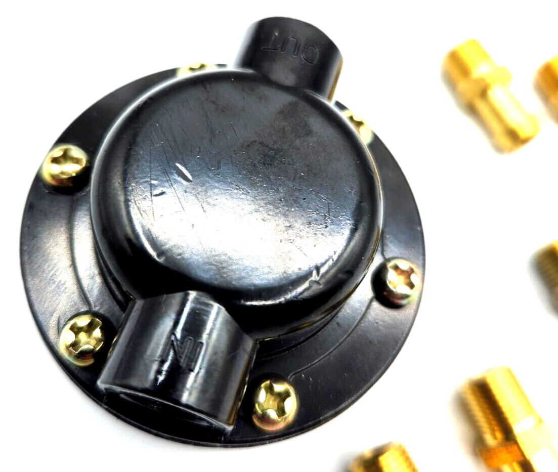 Universal Inline Black Low Pressure Adjustable Fuel Pressure Regulator 1-6 PSI