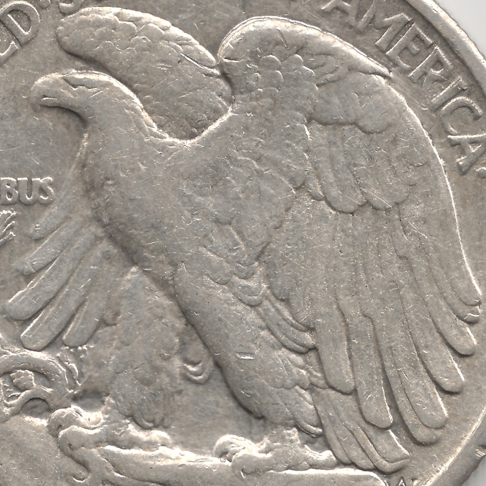 1918 S Walking Liberty Half Dollar, XF, scratched/scraped