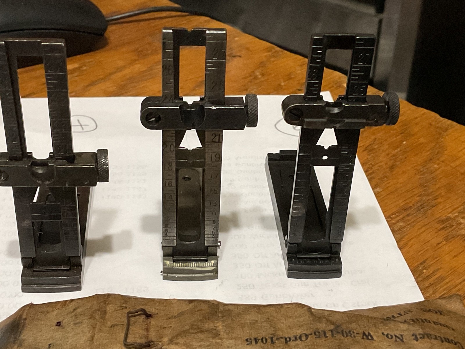 Springfield 1903 rear sight with NOS windage knob. One set only.