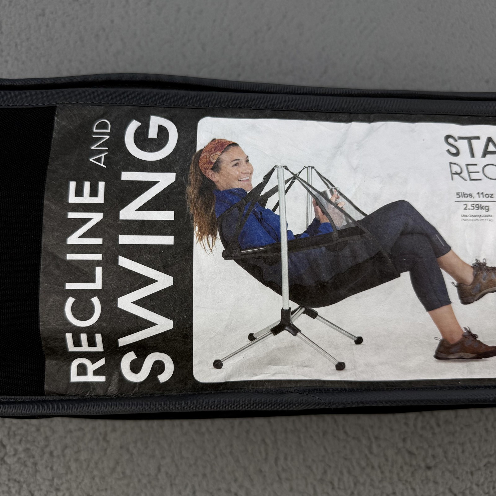 NEMO Stargaze Recliner Camping Chair Black Swinging Hammock 300lb Limit Aluminum