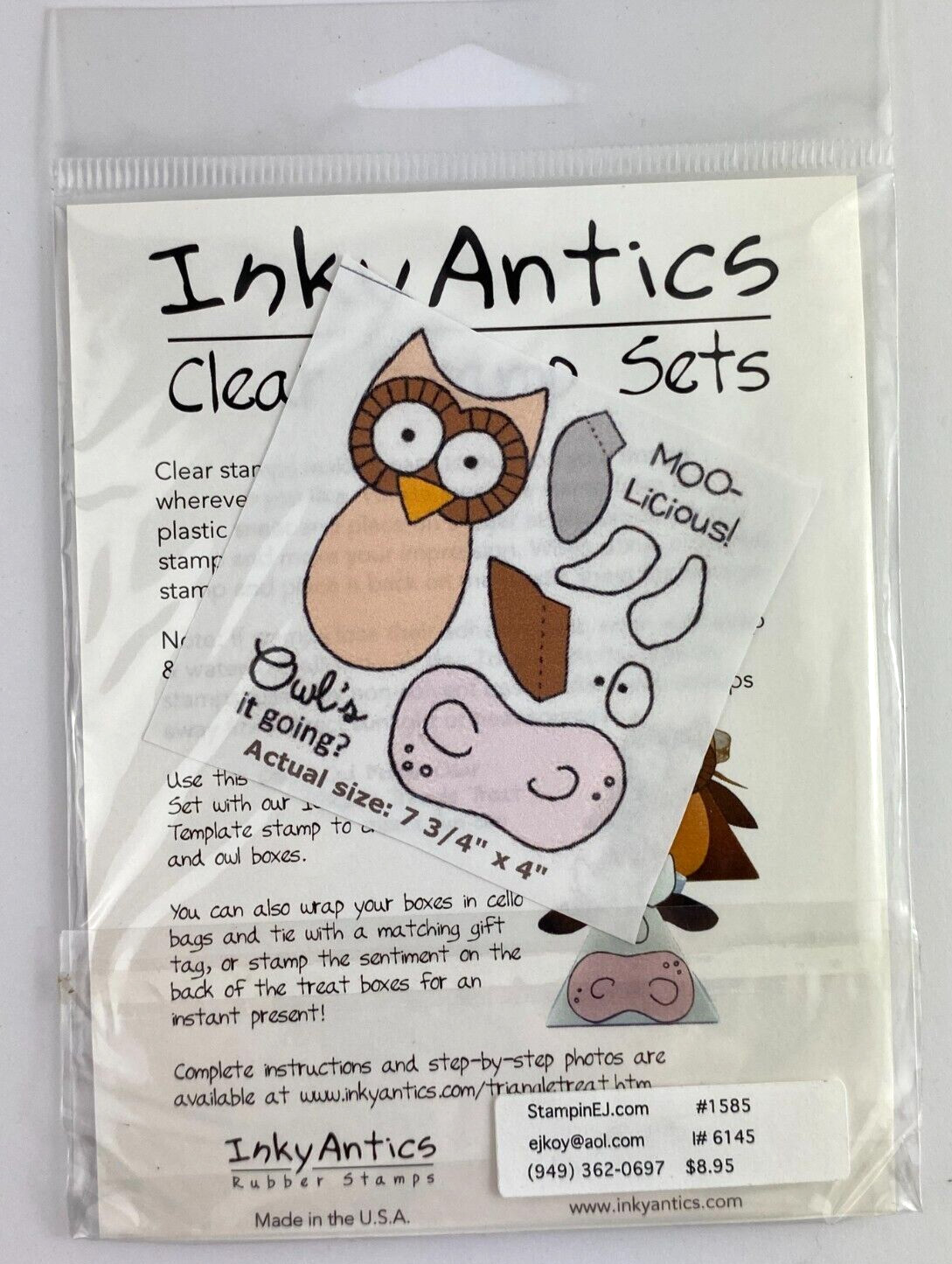 Inky Antics Stamp Set - COW & OWL MAKER - 11039SC - Clear