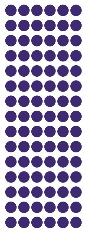 1/2" Purple Dots Round Vinyl Color Coded Inventory Label Stickers Half Inch Dot