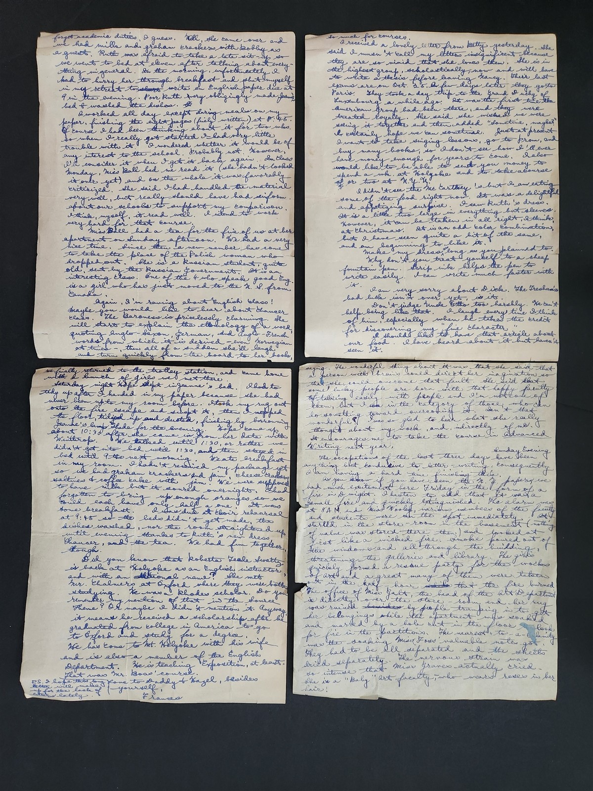 1920s antique LETTER LOT mineola ny FRANCES WHITTY from MOUNT HOLYOKE COLLEGE