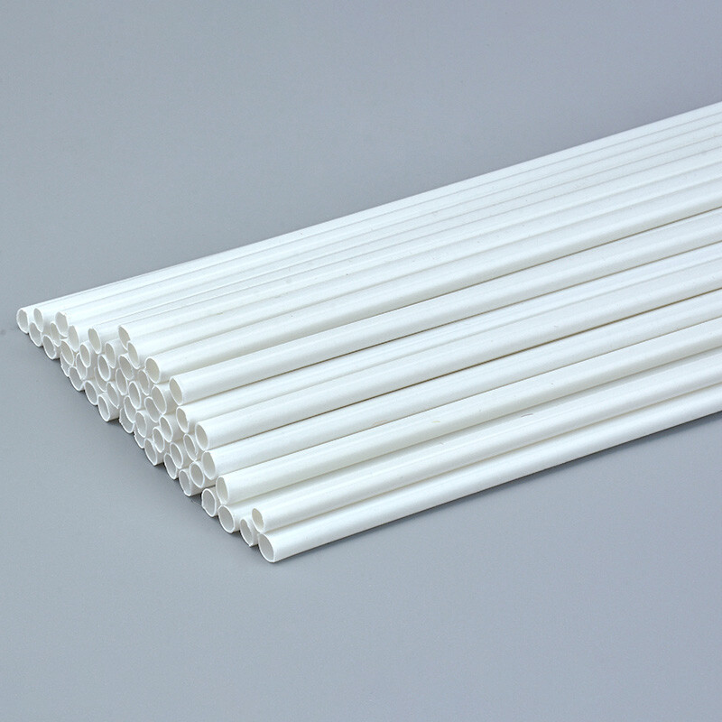 250mm ABS Round Hollow Tube 2mm-8mm Styrene Plastic Pipe DIY Model Crafts White