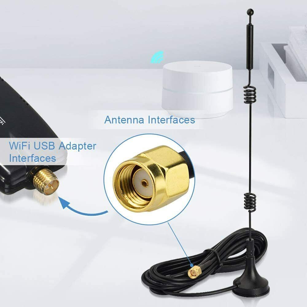 10M 33ft WiFi Antenna Extension Cable Cord for Wireless Security Camera RP-SMA