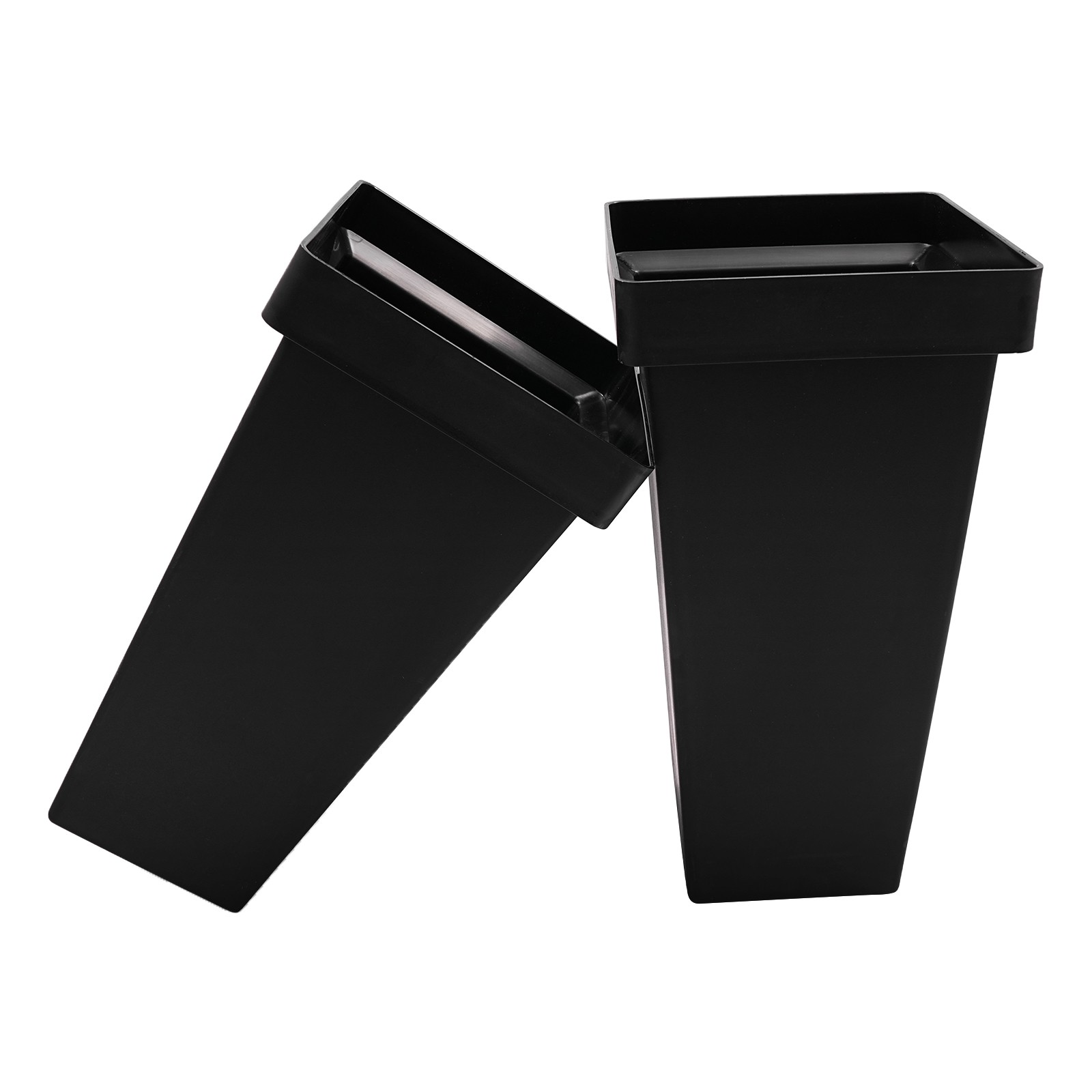 12 Pcs Black Plastic Flower Buckets, Flower Display Buckets, Wedding Flower Disp