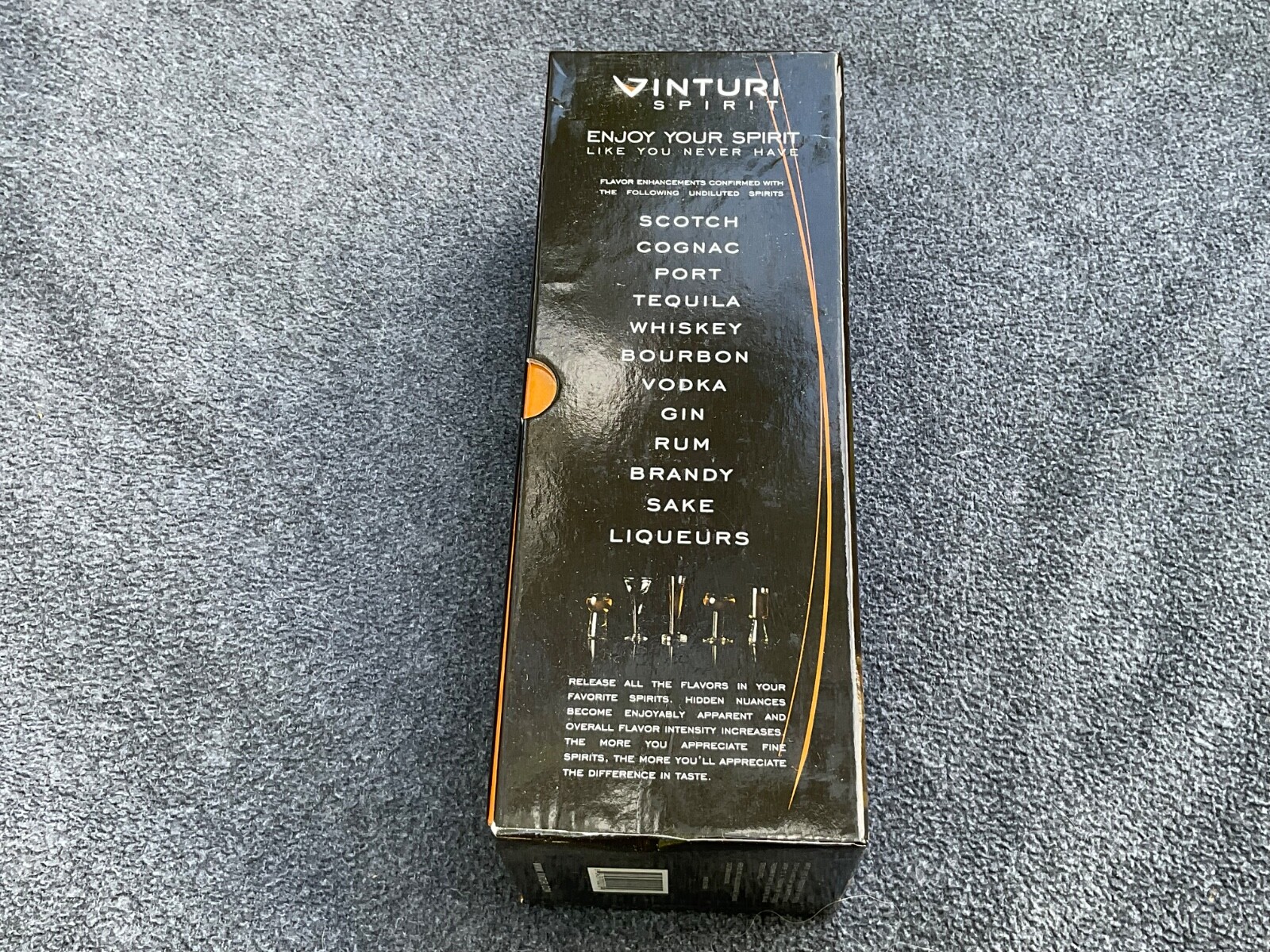 Vinturi DISCONTINUED Spirit Aerator NEW OPEN BOX w/Base Scotch Whiskey Bourbon