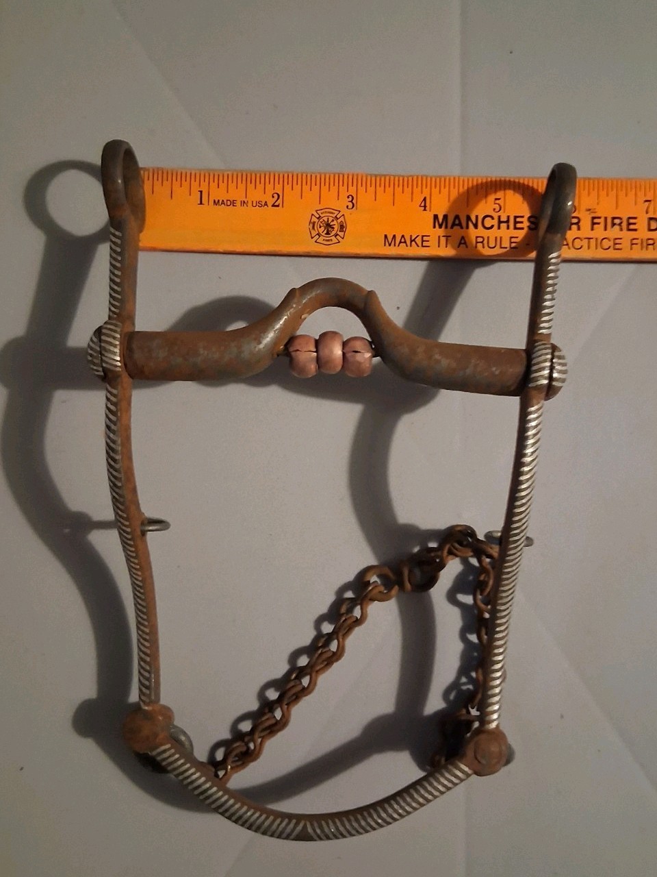 Vtg. Fancy Engraved Western Horse Bit, 5"